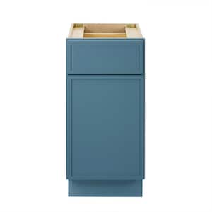 15 in. W. x 21 in. D x 32.5 in. H 1-Drawer Bath Vanity Cabinet Only in Sea Green