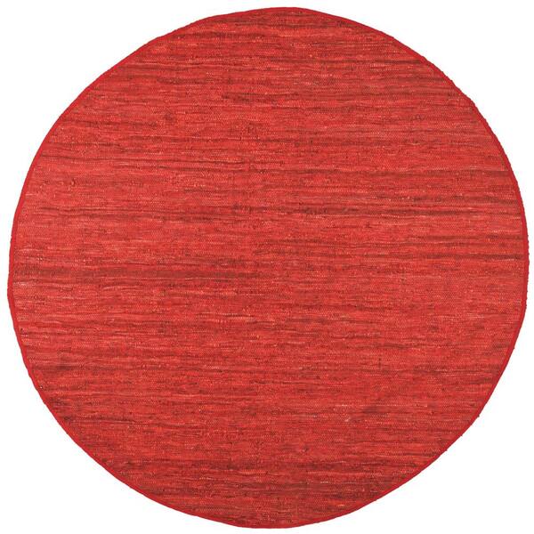 large red circle rug