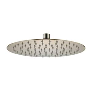 1-Spray Pattern with 2.5-GPM Round 12 in. Ceiling Mount Rain Fixed Shower Head in Brushed Nickel