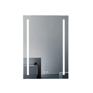 20 in. W x 30 in. H Large Rectangular Anti Fog Frameless Wall Mount Bathroom Vanity Mirror in White