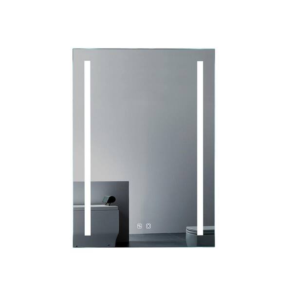 Tatahance 20 in. W x 30 in. H Large Rectangular Anti Fog Frameless Wall Mount Bathroom Vanity Mirror in White