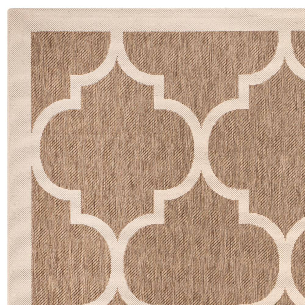 Reversible Blue and Bone Quatrefoil 9' x 12' Indoor/Outdoor Rug