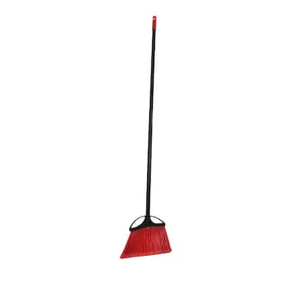 10 in. Red Indoor Outdoor Bristle Angle Broom ((3-Pack))