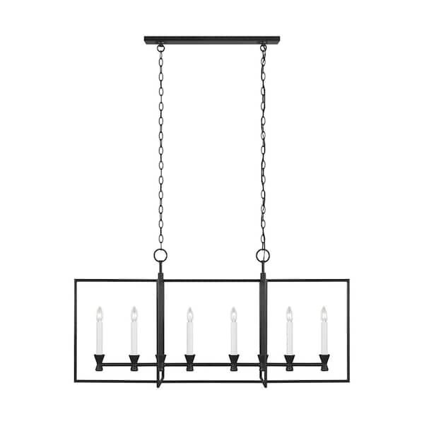 Generation Lighting Keystone Linear 6-Light Aged Iron Chandelier