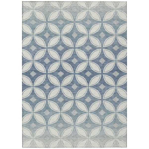 Chantille Machine Washable Indoor/Outdoor Abstract ACN2423 Ivory 10 ft. x 14 ft. Area Rug