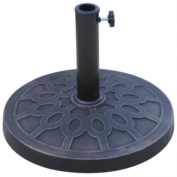 ITOPFOX 26 lbs. Steel Patio Umbrella Base in Bronze with Decorative Pattern for Garden Backyard and Deck