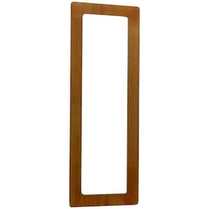 18 in. W x 54 in. H Brown Wood Wide Framed Irregular Rectangle Decorative Full-Length Mirror