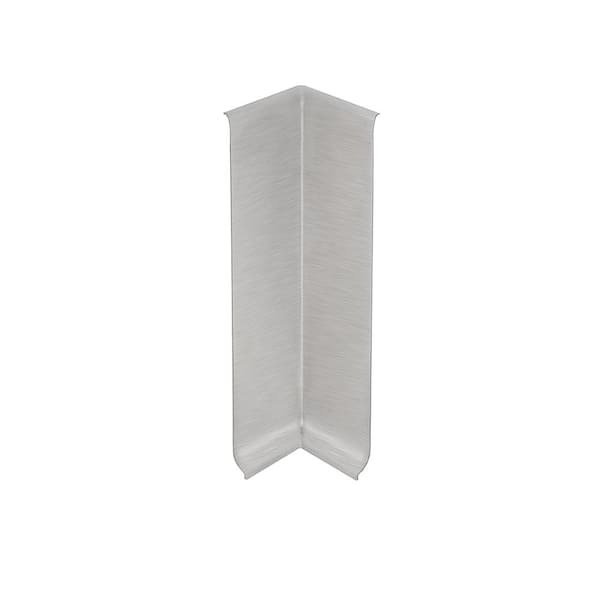 Schluter Designbase-SL-E Brushed Stainless Steel 6-3/8 in. x 1 in. Metal 90-Degree Inside Corner