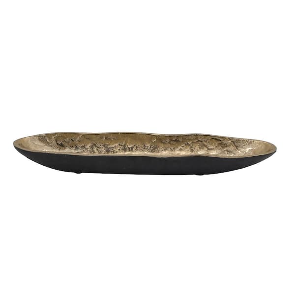 A & B Home Multi-Colored in Black/Gold Bowl