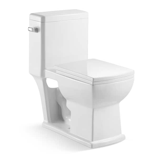 innoci-usa Block II 1-piece 1.27 GPF High Efficiency Single Flush Round Toilet in White, Seat Included