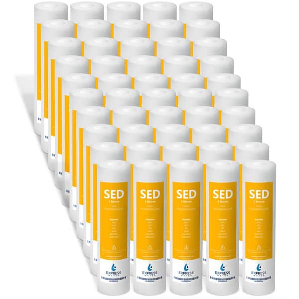 Sediment Water Filter Replacement-5 Micron-Under Sink and Reverse Osmosis System Filters (50-Pack)