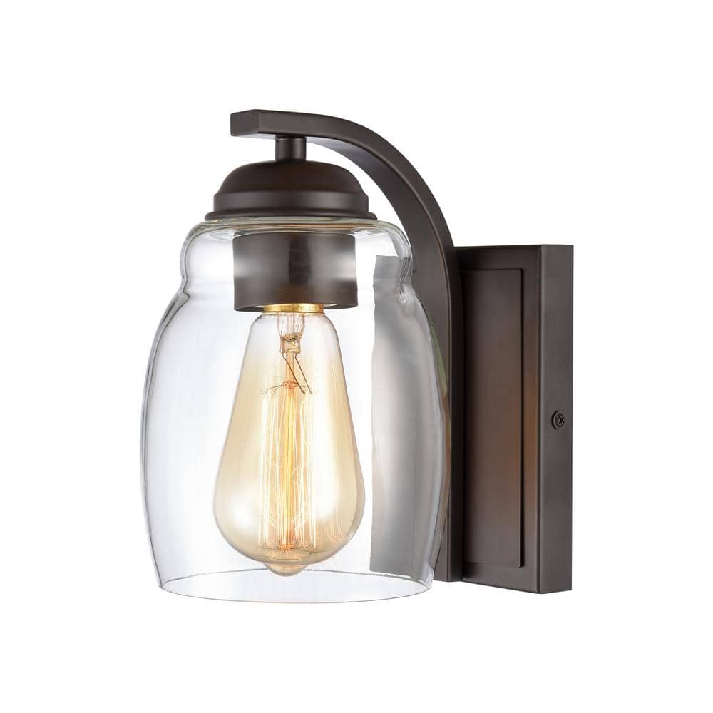 Calistoga 8" Tall Cylinder Dimmable Wall Sconce in Oil Rubbed Bronze