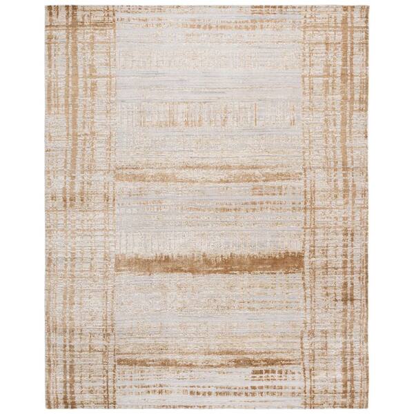 Bedford 10 ft. x 14 ft. Beige/Gold Plaid Area Rug