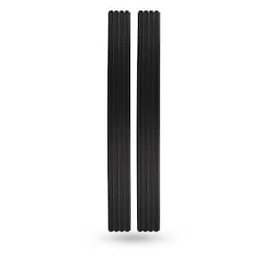 8. 5 in. x 106 in. x 1 in. Composite Cladding Siding Outdoor Wall Panel Board in Black Color (Set of 2-Piece)