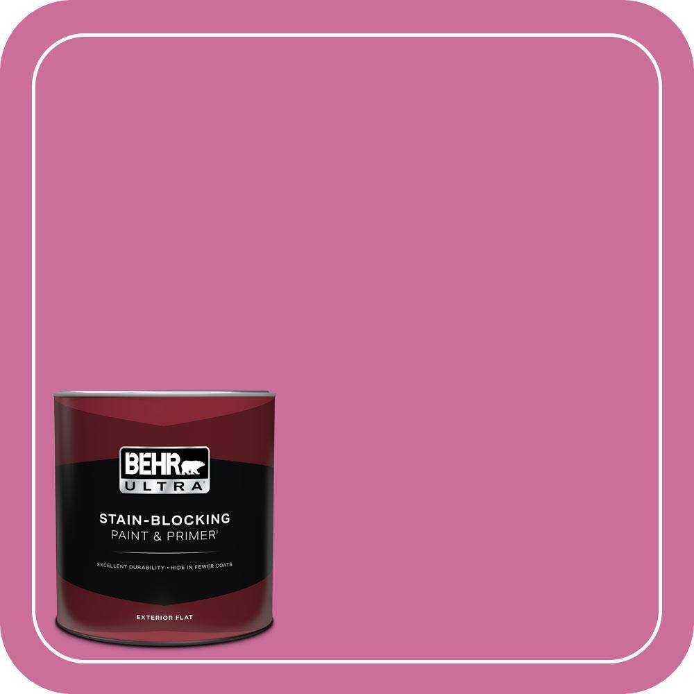 1 qt. #100B-6 Fuchsia Kiss Flat Exterior Paint & Primer price history on PriceWatchPro