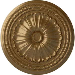 20-1/2 in. x 1-7/8 in. Alexa Urethane Ceiling Medallion (Fits Canopies upto 2-7/8 in.), Pale Gold