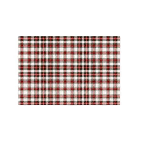 White Buffalo Plaid Area Rug 5x7 Non-Slip Christmas Washable Mat