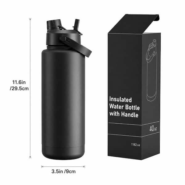 Numhew 40 oz. Dark Knight Stainless Steel Double Wall Insulated