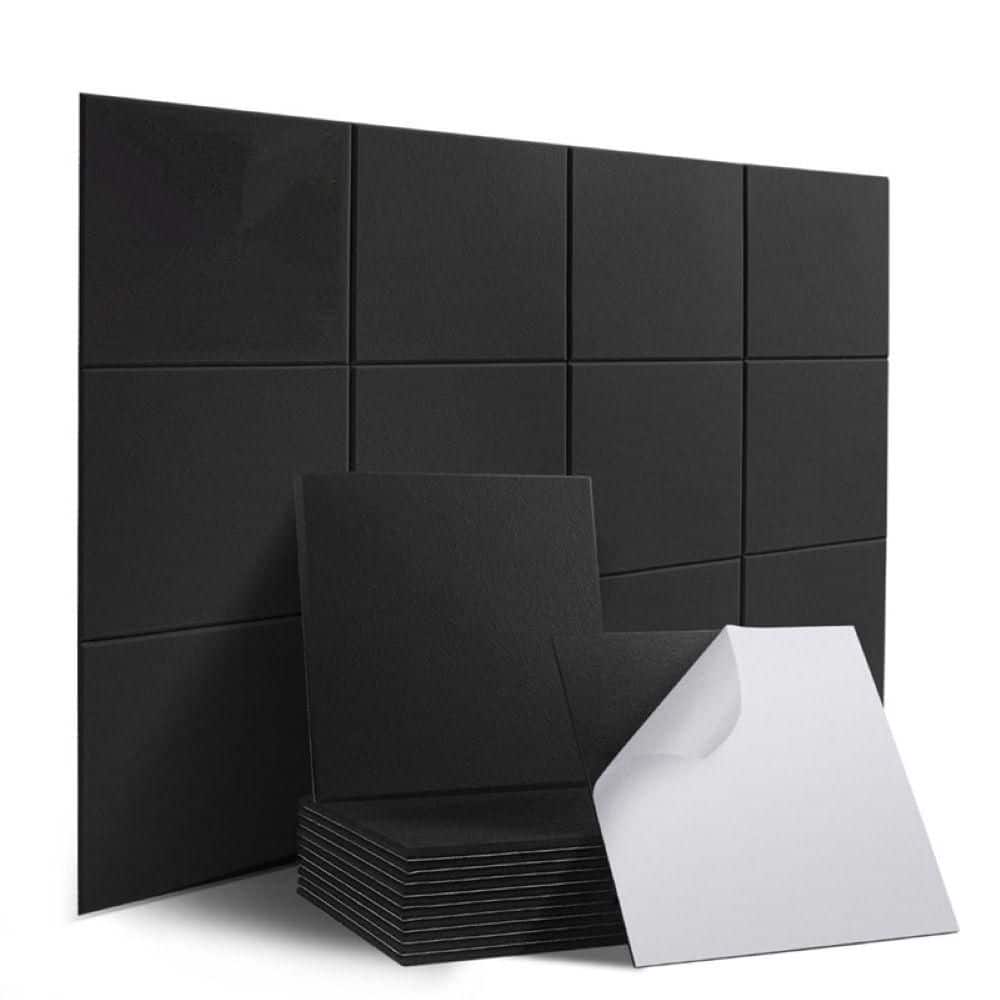 11.81 in. x 11.81 in. Bulletin Board for Office Wall Organizer,Room Decor,Black(12-pack)