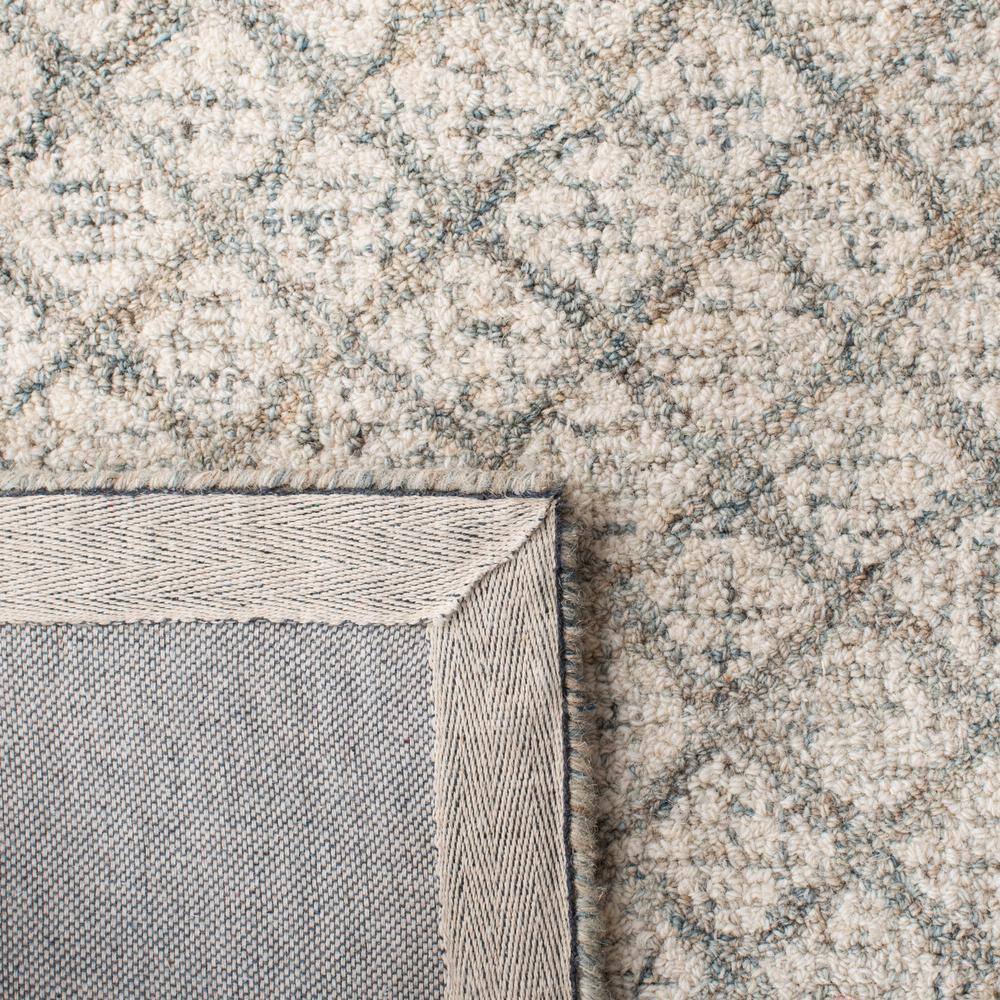 Ivory and Grey Hand-Tufted Wool Abstract Area Rug - 27" x 5"