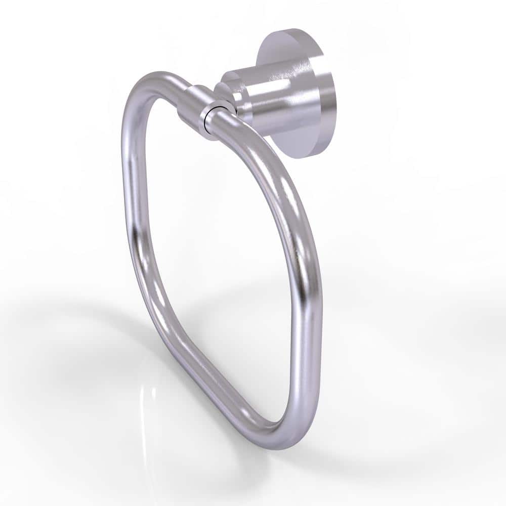 Satin Chrome Wall Mounted Towel Ring, 6 Inch