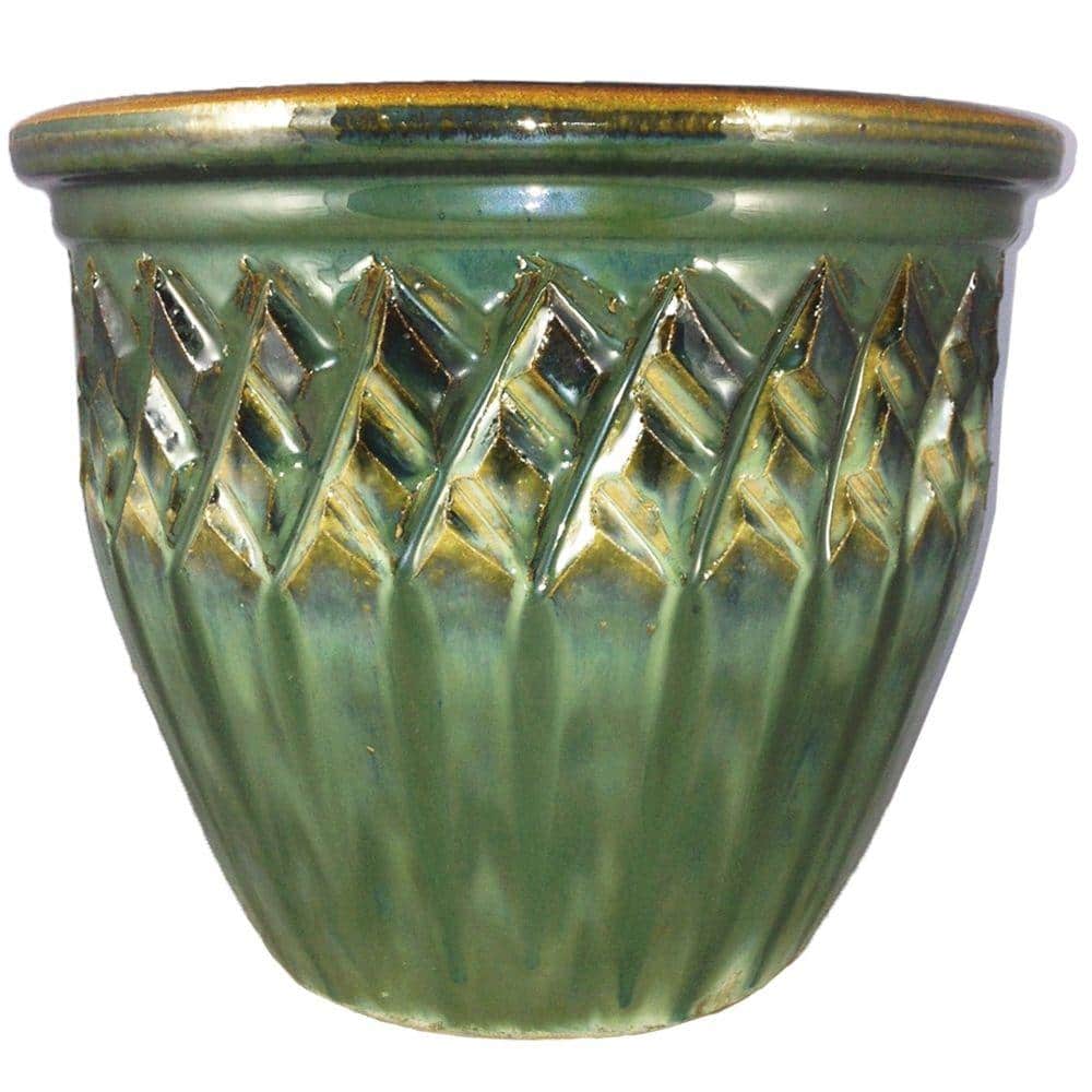 Trendspot Trendspot 12 in. Ceramic Malaysian Planter CR10648-12 - The Home Depot