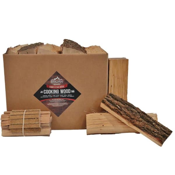 Smoak Firewood Cherry 12in logs(45lbs) USDA certified Cooking Wood & Firewood Logs (Grills,Smokers,Pizza ovens, firepits or fireplaces)