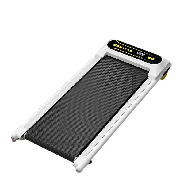 COWLOWN White Portable Walking Pad Running Machine, Treadmill with LED Display and 12-Preset Programs, 2.25HP