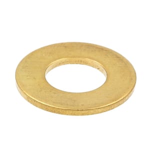 3/8 in. x 13/16 in. O.D. SAE Solid Brass Flat Washers (25-Pack)