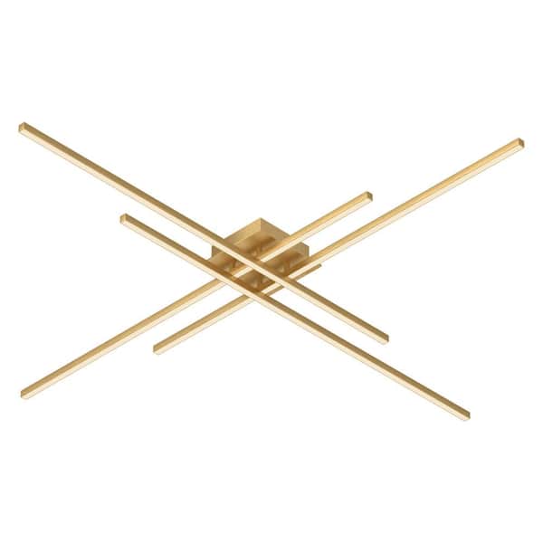 Vega Minor 47 in. 1 Light 61-Watt Brushed Gold Integrated LED Flush Mount