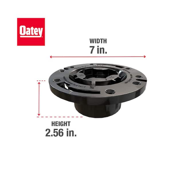 Fast Set 3 in. Outside Fit 4 in. Inside Fit ABS Open Hub Toilet Flange with Test Cap and Plastic Ring