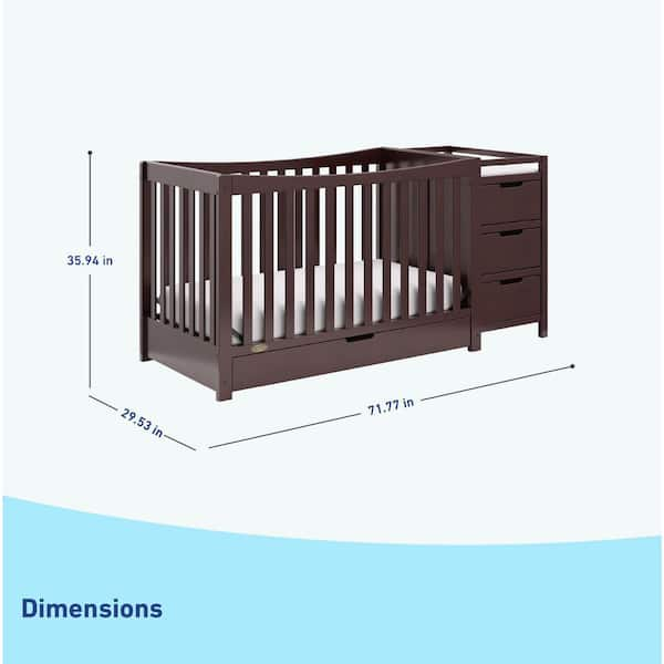 Espresso 4 in 1 convertible clearance crib