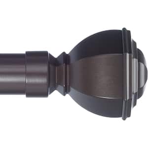 120 in. Single Curtain Rod in Oil Rubbed Bronze with Venice Finial
