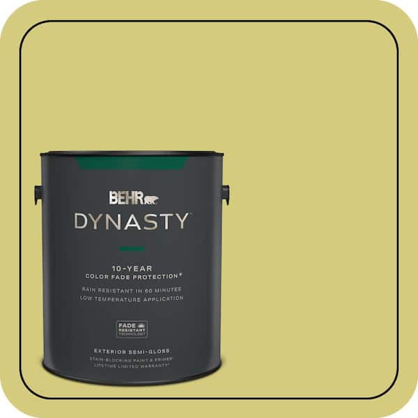 BEHR DYNASTY 1 gal. #P350-4 Spring Grass Semi-Gloss Enamel Exterior Stain-Blocking Paint & Primer