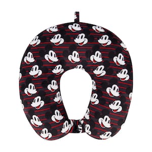 Disney Mickey Mouse Neck Travel Pillow with Snap BLACK