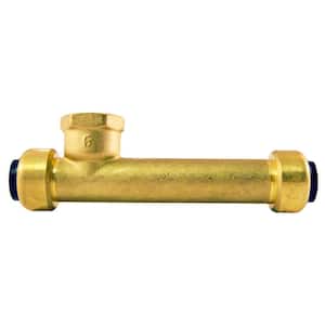 1/2 in. Brass Push-To-Connect x Push-To-Connect x Female Pipe Thread Slip Tee Fitting