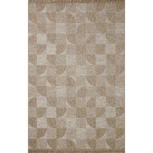 Dawn Natural Geometric 3 ft. 9 in. x 5 ft. 9 in. Indoor/Outdoor Area Rug