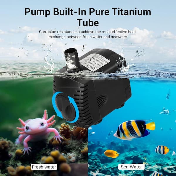 XUTUMM 500L 1/2HP 115V Water Chiller with Titanium Coil, 1