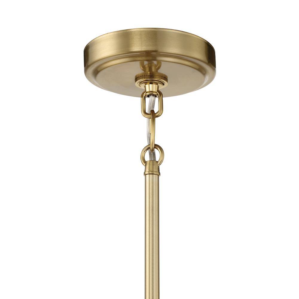 Elegant Mini Pendant Light in Satin Brass with Glass Shade
