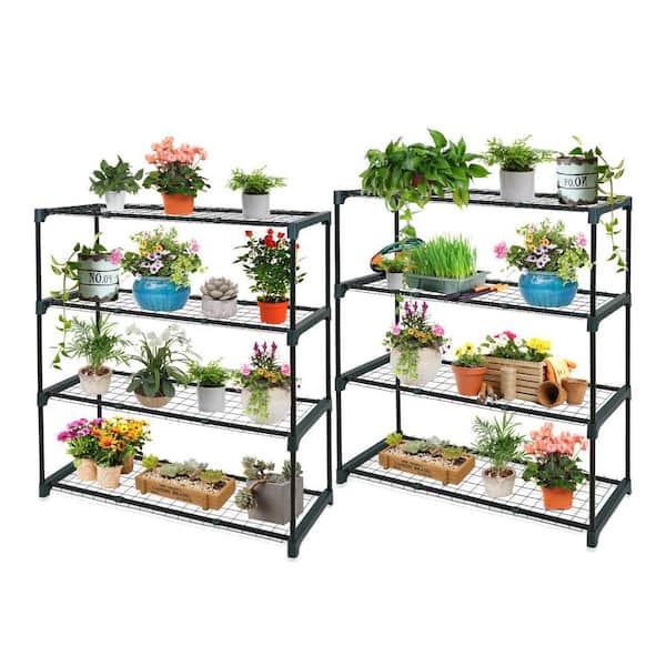 EAGLE PEAK 35 in. W x 12 in. D x 42 in. H Greenhouse Shelving Staging Outdoor/Indoor Plant Shelves
