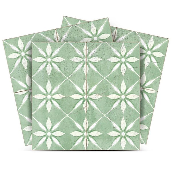 MI ALMA Green R200 8 in. x 8 in. Vinyl Peel and Stick Tile (24 Tiles, 10.67 sq. ft. /Pack)