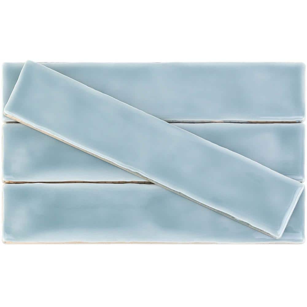 Brookline Light Blue 2" x 10" Polished Ceramic Subway Wall Tile