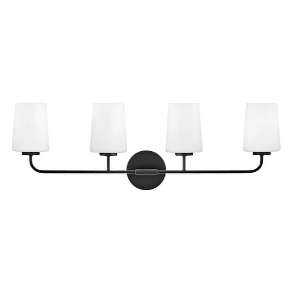 Reviews for LARK Kline 33.0 in. 4-Light Black Vanity Light | Pg 1 - The ...