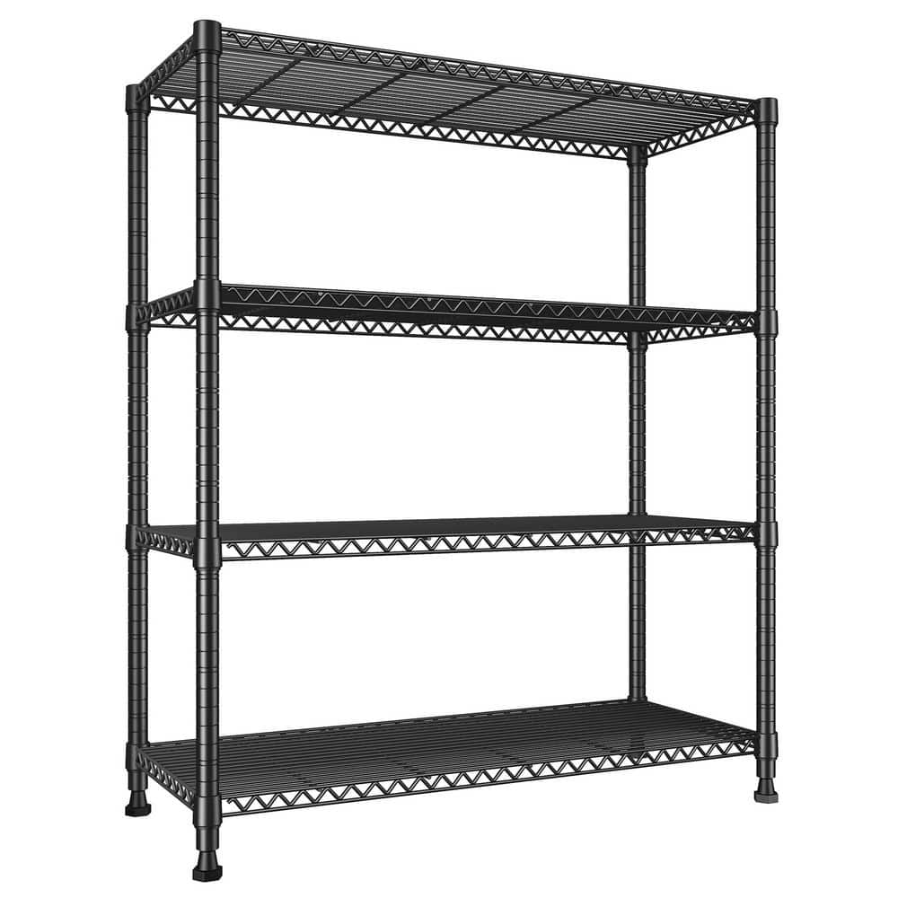4-Tier Metal Wire Shelving Adjustable Storage Shelves Unit in Chrome(35.5 in. W x 59 in. H x 14 in. D) price history on PriceWatchPro