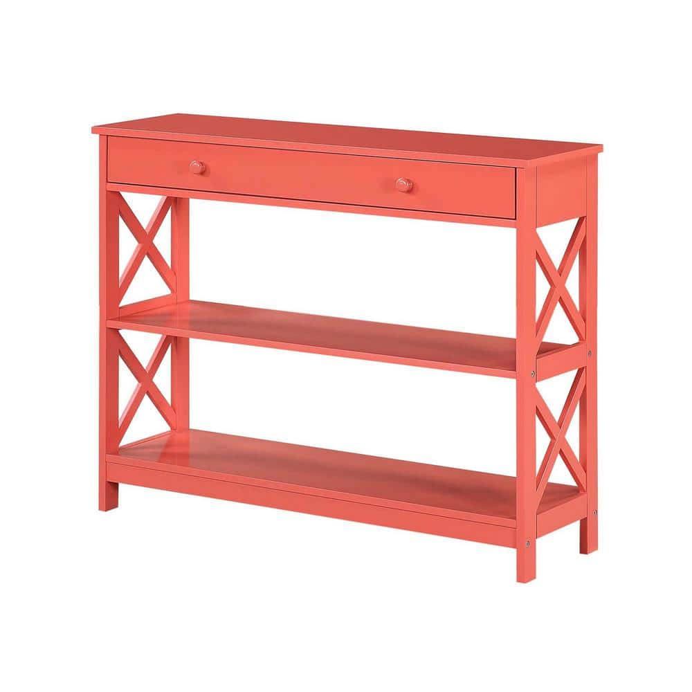 Oxford Coral 40" Wood Console Table with Storage
