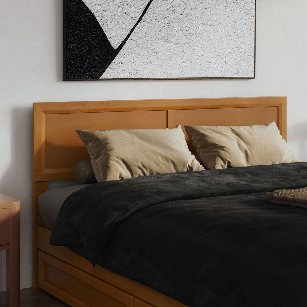 Sophia Light Toffee Natural Bronze Solid Wood Queen Headboard