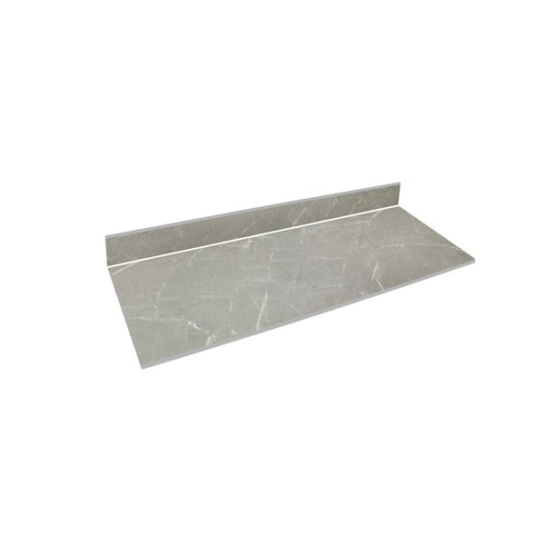THINSCAPE 4 ft. L x 25 in. D x 0.5 in. T Gray Engineered Composite Countertop in Soapstone Mist