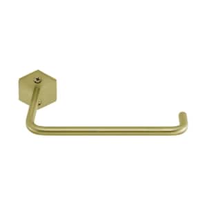 Brusque Wall Mounted Toilet Paper Holder in Brushed Gold