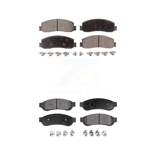 TEC Front Rear Ceramic Brake Pads Kit For Ford F-250 Super Duty F-350 KTC-100271