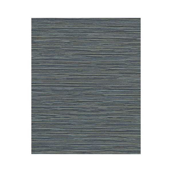 York Wallcoverings Ramie Weave Dark Blue Vinyl Strippable Roll (Covers 60.75 sq. ft.)
